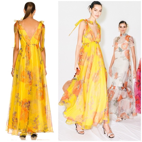 STAUD Dandelion Dress in California Poppy Goldie SZ US 14 - Picture 2 of 11